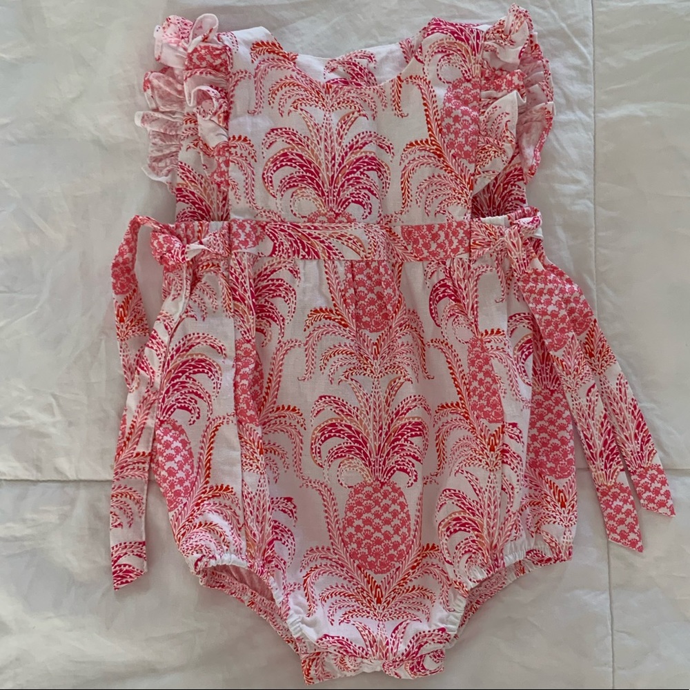 Southern Sunshine baby girls pineapple bubble romper